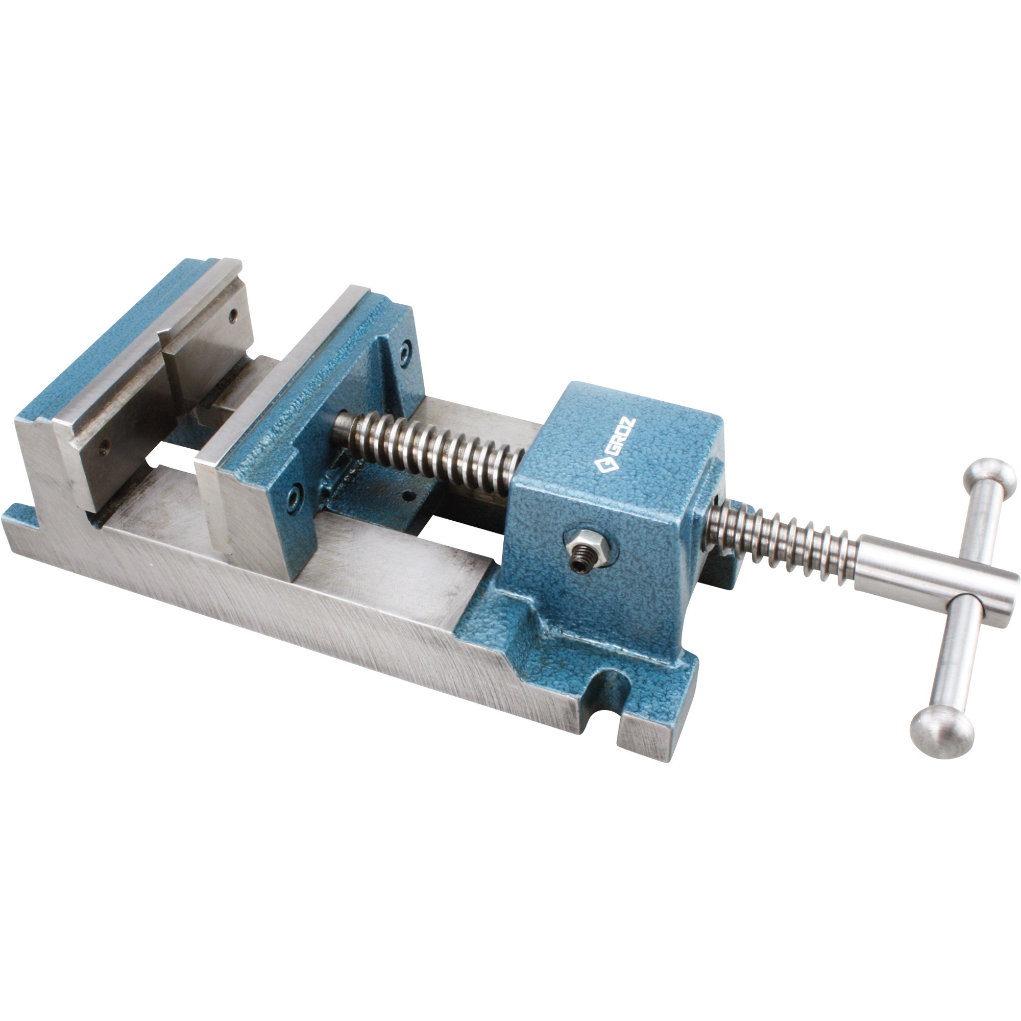Grooved Jaw Drill Press Vise, 3.5" Width X 1.75" Depth Jaw, 3.5" Jaw
